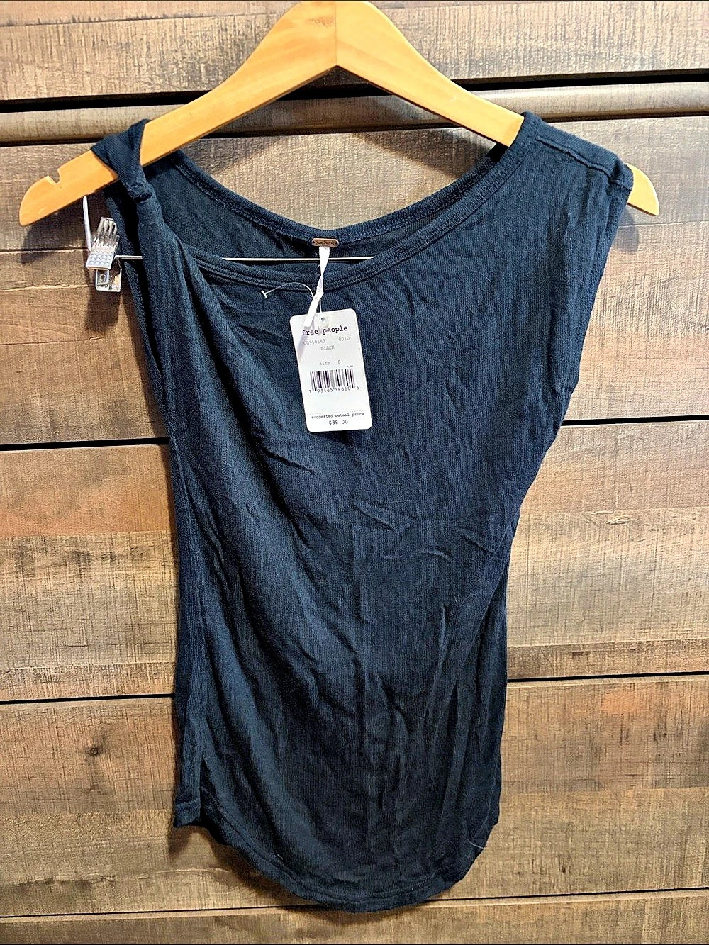 Free People Tank Top in Black Size Small NWT